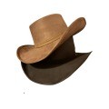 Sombrero Hidalgo ala corta color chocolate y cinta de gamuza