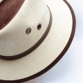 Sombrero Fedora con ribete en Color Hueso