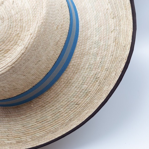 Sombrero Veracruz en Palma con Cinta Azul 